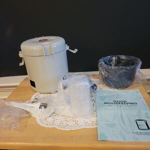 NEW Good Housekeeping 3 Cup One Button Mini Multi-Cooker Grey w/ Accessories